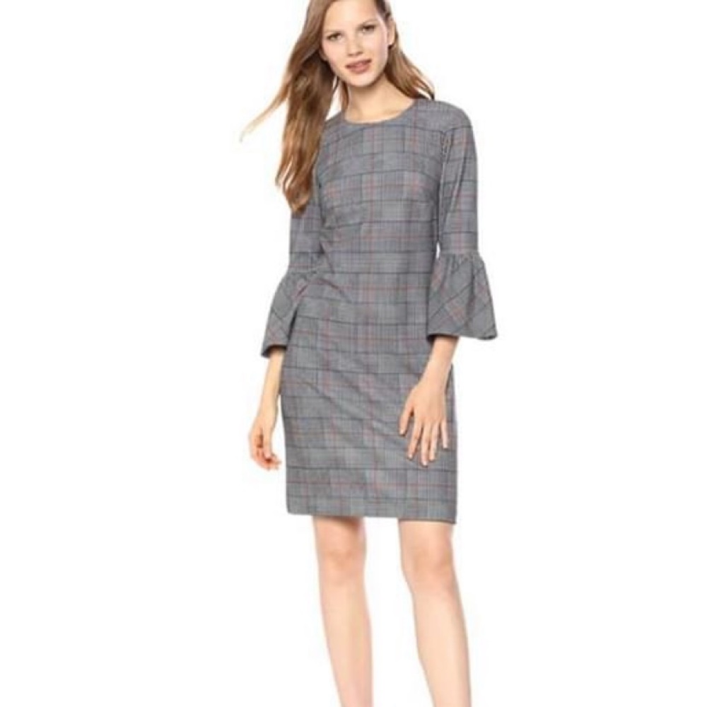 Calvin Klein Red and Black Plaid Dress